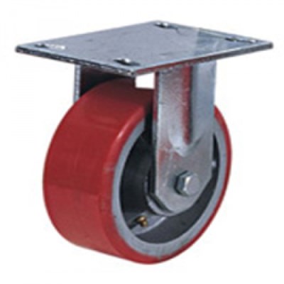 Колесная опора промышленная большегрузная неповоротная FCp63 (чугун/пу) - фото 32537