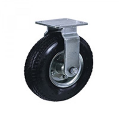 Колесная опора неповоротная PRF63 (FC90), пневматическая камерная с протектором