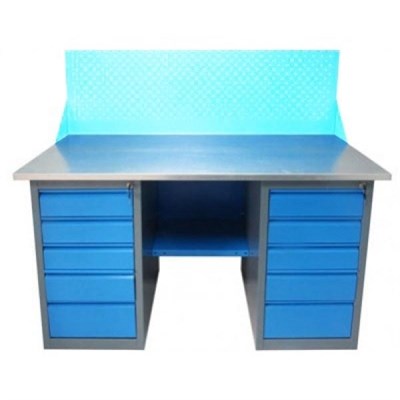 Верстак слесарный металлический с двумя драйверами ВД2-1.9 1900х685х850 мм без панели