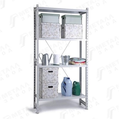 СКУ стеллаж 1234 (2964) металлический, 2964х1266х300 мм, полок: 4 шт. - фото 39744