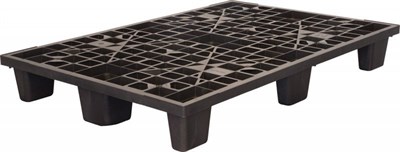 Паллет п/п 1200x800х160 перфорированный, вкладываемый, на 9-х ножках цв. чёрный (TR 1208 L черный)