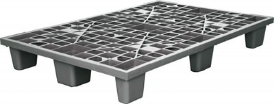 Паллет 1200х800х160 мм (перфорированный на 9 ножках вкладываемый) серый (TR 1208 L серый)