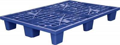 Паллет 1200х800х160 мм (перфорированный на 9 ножках вкладываемый) синий (TR 1208 L синий)