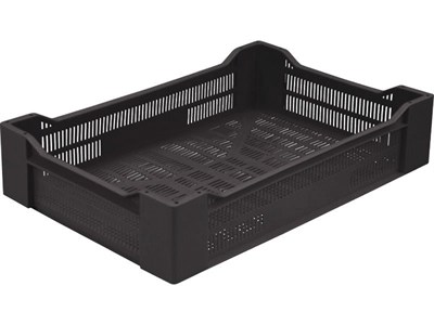 Ящик п/э 600х400х135 цв. чёрный (119)