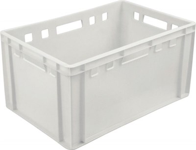 Ящик п/э 600х400х300 мороз. сплошной, Е3 цв. натуральный (210 м)