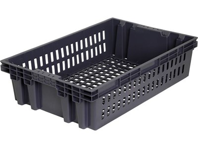 Ящик п/э хлебный 600х400х152,5 черный, вес 1,2 кг (403)