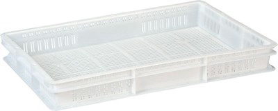 Ящик п/э с перфорацией 600х400х75 натуральный морозостойкий (423 м) - фото 43231