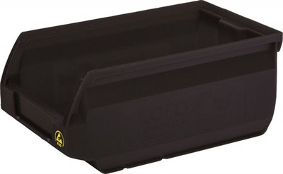 Ящик Sanremo 170х105х75 PP, черный антистатичный (5001 ESD)