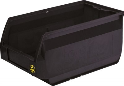 Ящик Napoli 400х230х200 PP, черный антистатичный (5004 ESD)