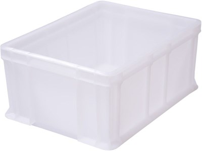 Ящик п/э 400х300х180 мороз. сплошной, с внешней ручкой цв. натуральный (702.03.02 м)