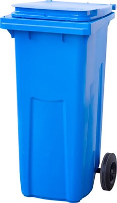 Мусорный контейнер п/э 120л. цв. синий (МКТ 120 синий) - фото 43654