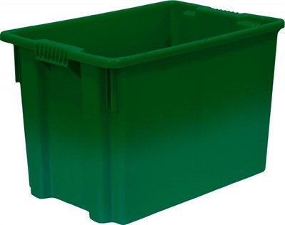 Ящик п/э 600х400х400 сплошной зеленый (605) - фото 43813