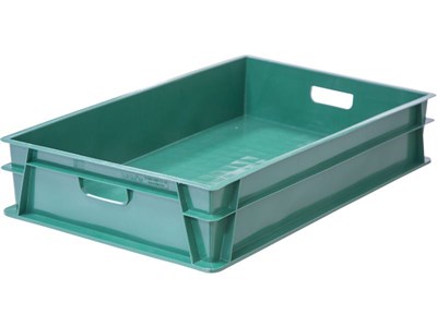 Ящик п/э 740х465х145 сплошной цв. зелёный (404-Т-2) - фото 43886