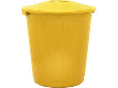 Бак с крышкой (80 л) желтый (МБ-80 желтый с крышкой) - фото 44264