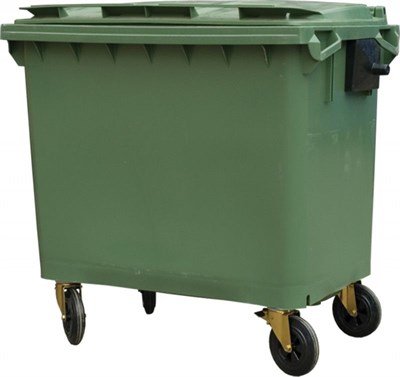 Мусорный контейнер п/э 660л. на колёсах цв. зелёный (MGB-660 зеленый)