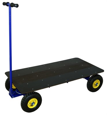Облегченная платформенная тележка с поворотной осью ТПО О, большегрузные 250-п-600*1200 г/п 200 кг