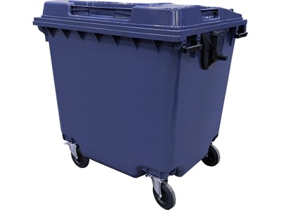 Мусорный контейнер п/э 1100л. на колёсах цв. синий (МКТ-1100)