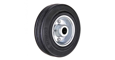Колесо промышленное без кронштейна C160, литая резина - фото 45451