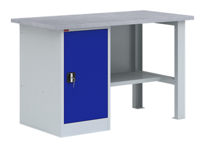 Верстак-стол слесарный металлический ВП-2/1.2 (СТ-1.2;Т-1;К-2/1.2) 860х1200х685 мм без панели - фото 45773