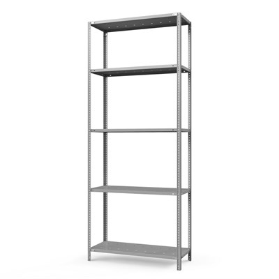 Стеллаж металлический ТС Лайт, 2500x700x300 мм. Полки: 5 шт. металл перф. (ТС 25070351) - фото 51474