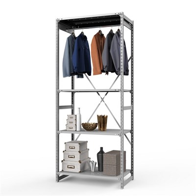 Стеллаж металлический ТСУ Универсал, 2500x1000x500 мм.Штанги: 1шт. Полки: метал. усил. перф. 4 шт. (ТСУ 251005412ш1) - фото 52279