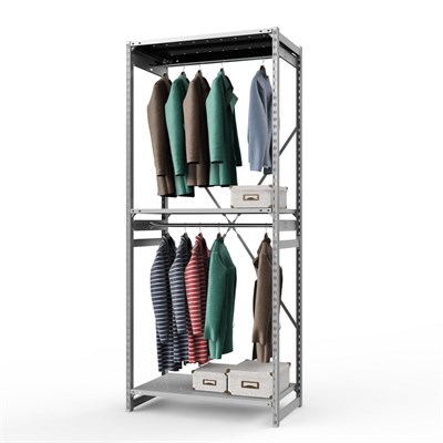 Стеллаж металлический ТСУ Универсал, 2500x1000x500 мм.Штанги: 2шт. Полки: метал. усил. перф. 3 шт. (ТСУ 251005312ш2) - фото 52307