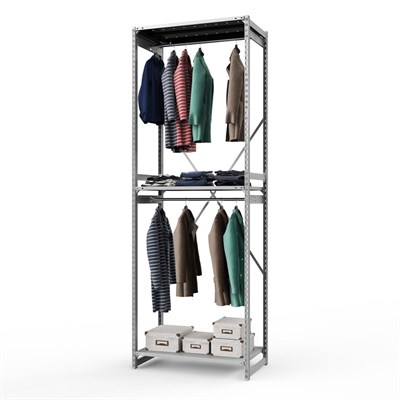 Стеллаж металлический ТСУ Универсал, 3000x1000x500 мм.Штанги: 2шт. Полки: метал. перф. 3 шт. (ТСУ 30100531ш2) - фото 52317