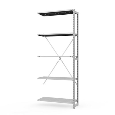 Секция приставная стеллажа металлического ТСУ Универсал, 2500x700x600 мм. Полки: метал. перф.  5 шт. (ТСУп 25070651) - фото 52404