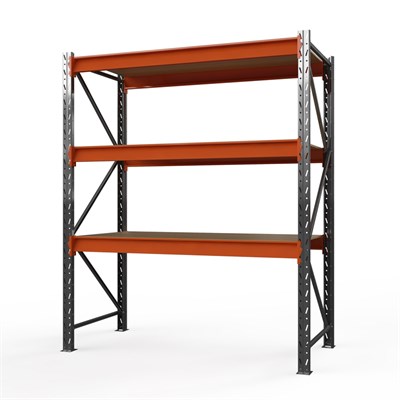 Стеллаж металлический Оптима, 2000x1530x785 мм. Ярусы: 3 шт. фанера - фото 53523