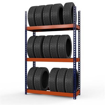 Стеллаж металлический Профи-Т для шин 2000x1240x500 мм. Ярусы:   3 шт. (Т-130/1-2,0) - фото 53557
