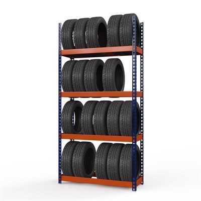 Стеллаж металлический Профи-Т для шин 2500x1240x455 мм. Ярусы:   4 шт. (Т-120/1-2,5 - фото 53581