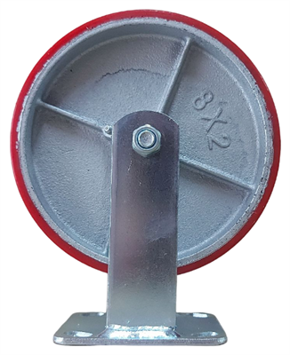 Колесная опора промышленная большегрузная неповоротная FCp80 (чугун/пу)