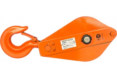 Блок монтажный однорольный с крюком TOR 2 т с откидной щекой (S)# - фото 60241