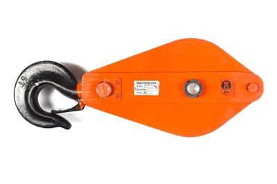 Блок монтажный однорольный с  крюком TOR 5 т с откидной щекой - фото 60860