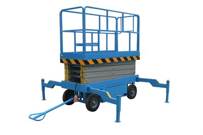 Подъемник ножничный передвижной 500 кг 6/8 м TOR SJY-0,5-6 AC/DC 220В сеть/аккумуляторный