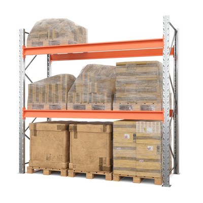 Стеллаж металлический паллетный 2500х2700х1100 мм (70.1.5). Ярусы: пол+2 - фото 63602