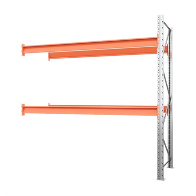 Секция приставная стеллажа металлического паллетного 2500х2700х1100 мм (70.1.5). Ярусы: пол+2 - фото 63632