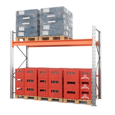 Стеллаж металлический паллетный 2000х2700х1100 мм (100.1.5). Ярусы: пол+1 - фото 64288