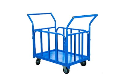 Тележка платформенная TOR ТП-Б (800х1400) с бортами и двумя ручками (колеса 160) - фото 65134