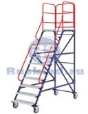 Передвижная мобильная лестница с одним лестничным маршем ЛР 10.1 (10 ступеней 1 марш) 160-ср