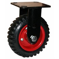 Колесная опора большегрузная неповоротная 620160 (PRF160), литая протекторная резина