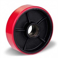 Колесо рулевое 180х50 мм (пу/чугун), с подшипником, совместим: гидравлическая тележка (рохля, рокла), штабелер