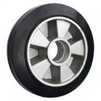 Колесо рулевое 200х50 мм (резина/алюминий), с подшипником, совместим: гидравлическая тележка (рохля, рокла), штабелер