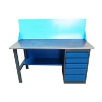 Верстак слесарный металлический с драйвером ВД-1.2 1200х685х850 мм, 5 ящиков без панели