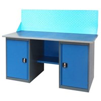 Верстак слесарный металлический с двумя тумбами ВТ2-1.9 1900х685х850 мм без панели