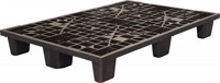 Паллет п/п 1200x800х160 перфорированный, вкладываемый, на 9-х ножках цв. чёрный (TR 1208 L черный)