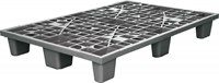 Паллет 1200х800х160 мм (перфорированный на 9 ножках вкладываемый) серый (TR 1208 L серый)