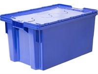 Ящик п/э 600х400х300 мороз. сплошной, с крышкой, Safe PRO цв. синий (601-1 SP м)