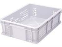 Ящик п/э 400х300х120 мороз. перфорированный, с внешней ручкой цв. натуральный (701.01.02 м)