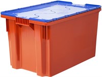 Ящик п/э 600х400х350 сплошной, с синей крышкой, Safe PRO цв. красный (603-1 SP)